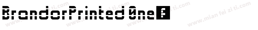 BrandorPrinted 0ne字体转换
